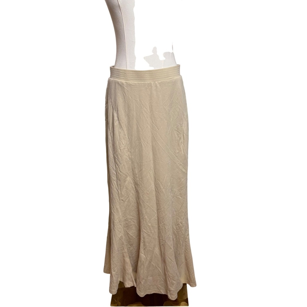 OGL Move Beige Cotton Blend Flared Maxi Skirt Size M 250707-2575W33